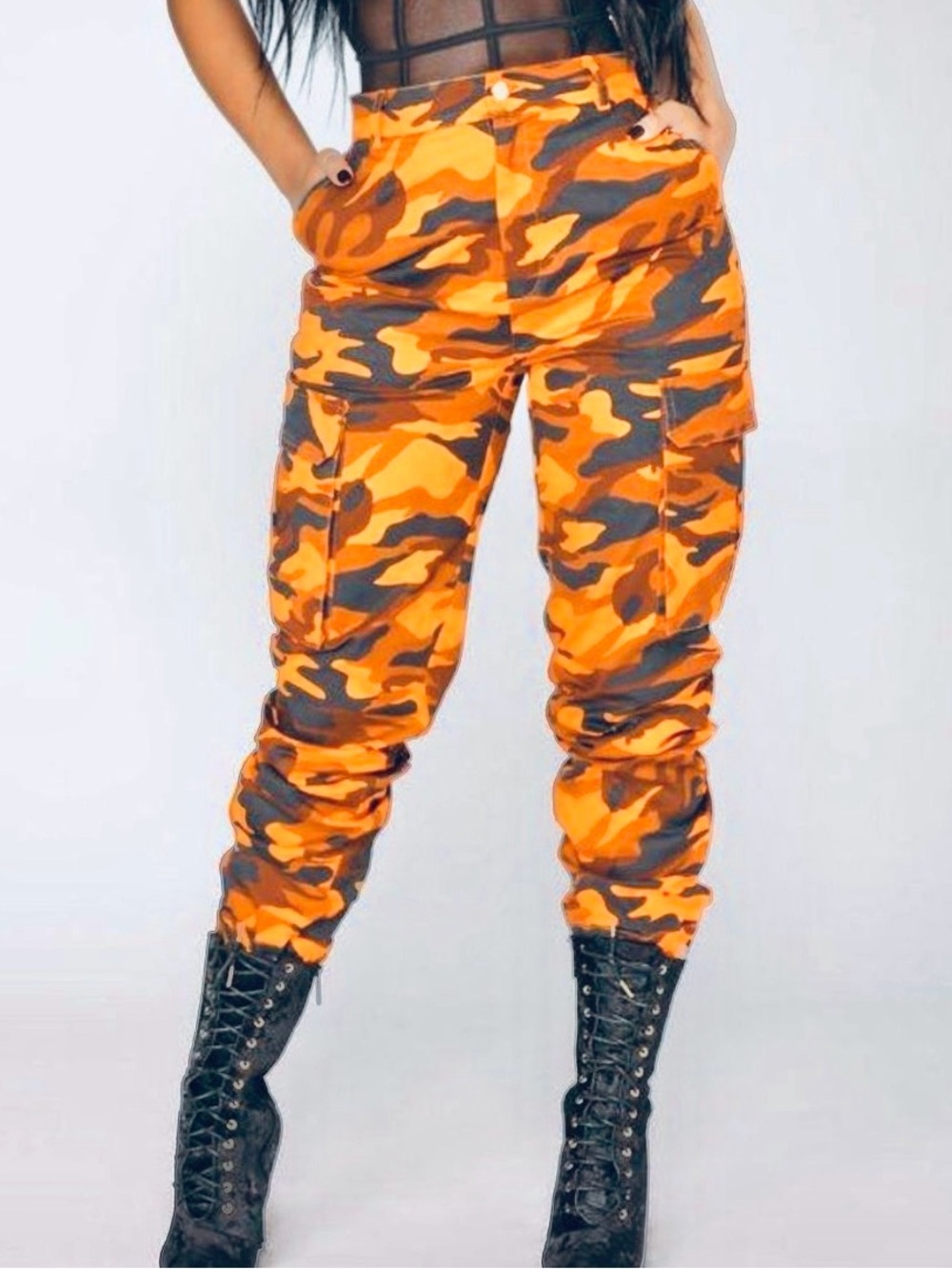 Akira Camouflage Cargo Jogger Pants (L)